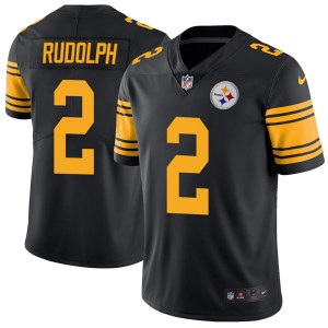 Men's Pittsburgh Steelers #2 Mason Rudolph Black Color Rush Limited Stitched NFL Jersey